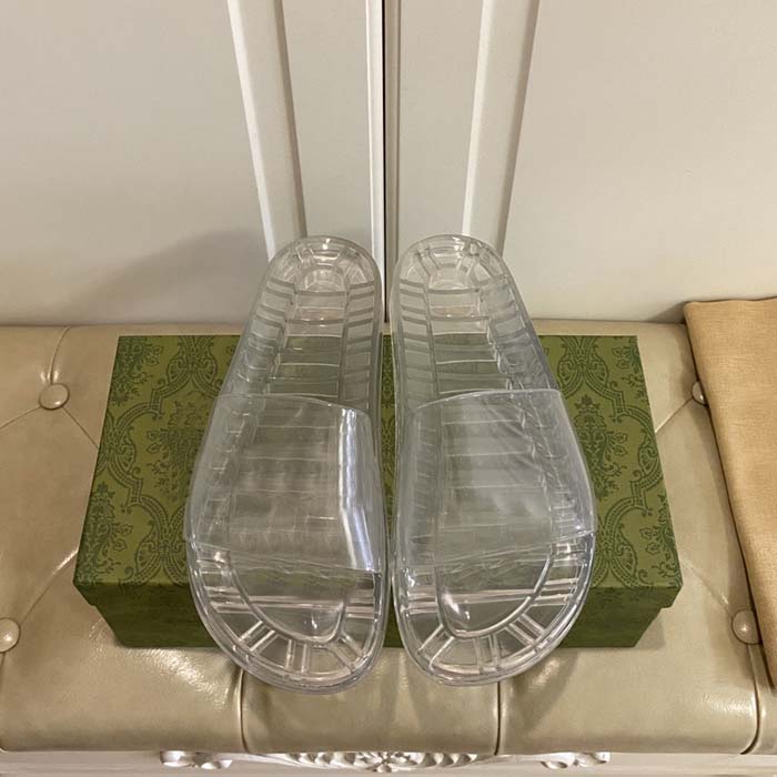 

Transparent jelly air cushion wide comfort slippers sexy open toe 2021 summer women's sandals luxury designer swimming pool short foot men's Beach shoelace box 35-45 F5, Black 6