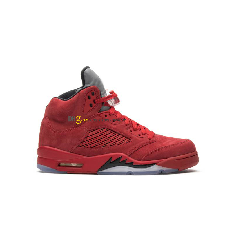 

5 Red Suede Basketball shoes shoe Mens 5s Sneakers 136027 602, 136027 500