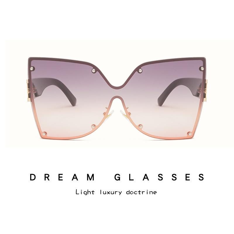 

Sunglasses 2021 Metal Frame Butterfly Shape Ladies Oversized Personality Gradient Color Women Sun Glasses