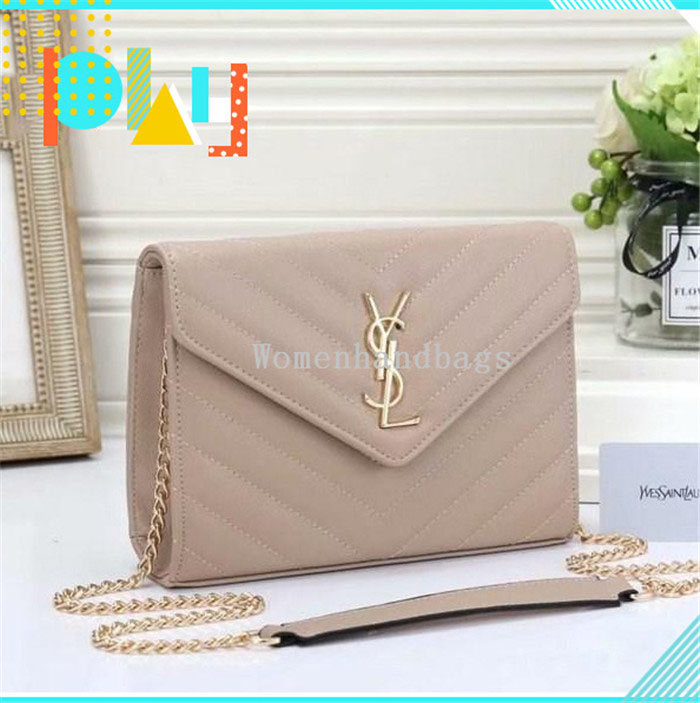 

ySL Wallet Cowhide Handbags top sheepskin caviar metal chain gold silver Handbag Leather bag cover diagonal Shoulder Bags 8999, Red;black