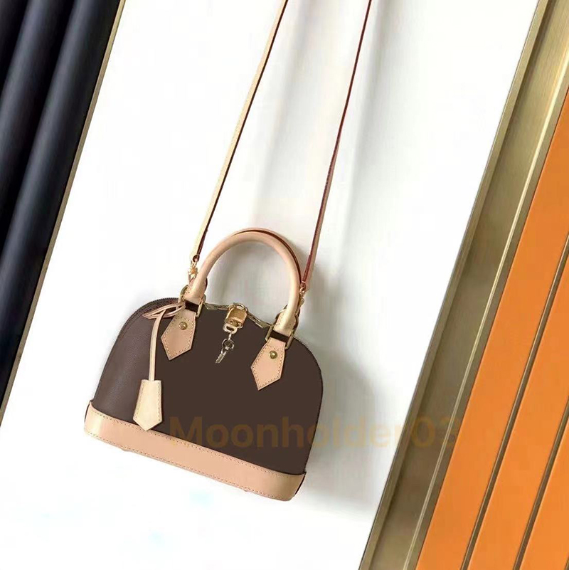 

Designer handbags Luxury shell bag alma bb Mini totes Fashion shoulder bag for women Genuine Leather handle messenger bags lady cross body Wear Resistant Rivets, Extra shipping(not for sale)