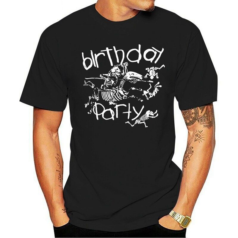 

2021 Fashion Cotton T-shirt Birthday Party Skeletons Nick Cave Einsturzende Neubauten X-mal