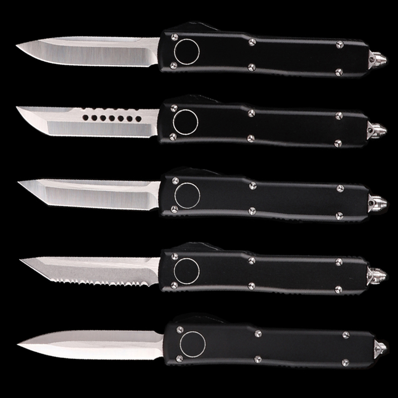 

Automatic knife UTX BLACK COATING BLADE MT auto knives micro CNC tactical tool camping knifes double action pocket folding edge aluminum