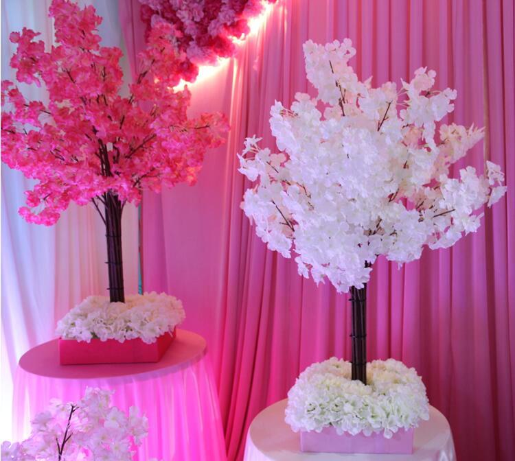 

Decorative Flowers & Wreaths 100 Cm Tall Wedding Centerpieces , White Simulation Tree/ Of Cherry Trees/ Decorations Store
