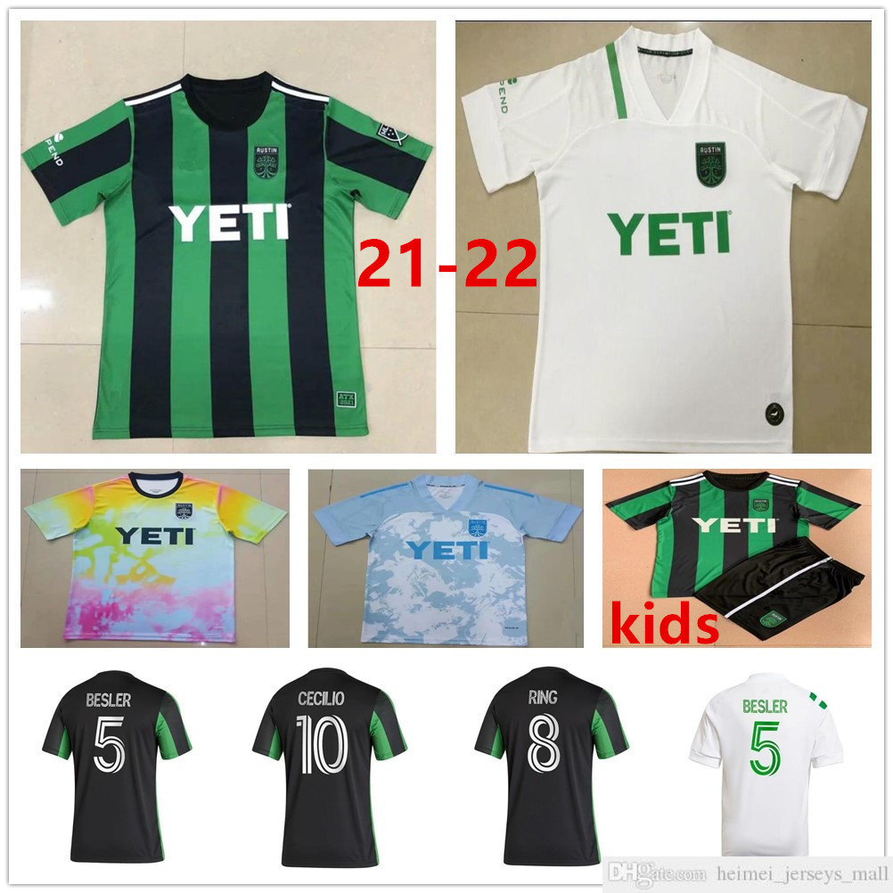 

2021 2022 Austin player version FC soccer jerseys Inaugural BOLD MLS Custom 21 22 Home Black Road White DARIO CONCA KLEBER BAEZ Adult kids Football shirts Uniforms, Green men size s-xxl