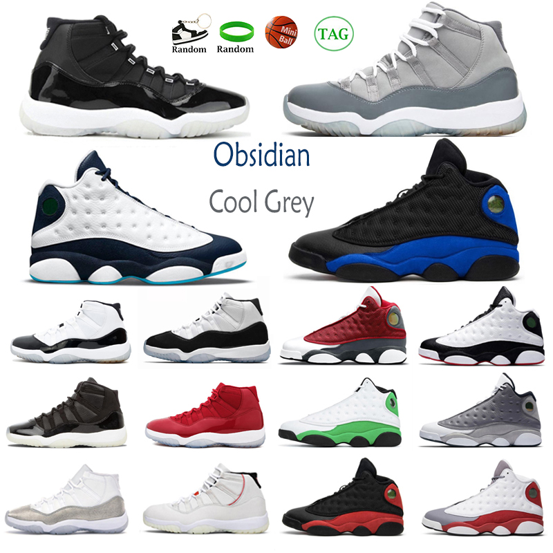 

Jumpman Men Women Basketball Shoes 11s 11 Legend Blue Cool Grey Space Jam 13 13s Obsidian Starfish Black Cat Flint Mens Trainers Sports Sneakers 36-47, Obsidian 40-47