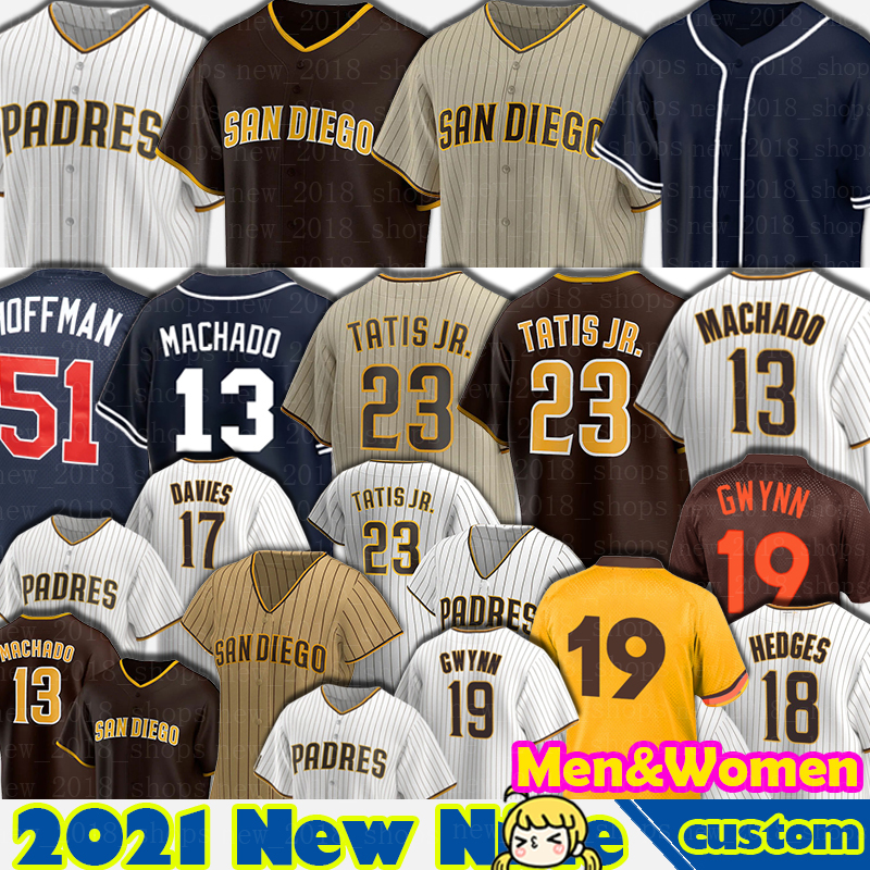 

23 Fernando Tatis Jr Jerseys San Diego Manny Machado Padres Yu Darvish Wil Myers Tony Gwynn Trevor Hoffman Baseball Jake Cronenworth Margot Trent Grisham, Retro custom men jersey