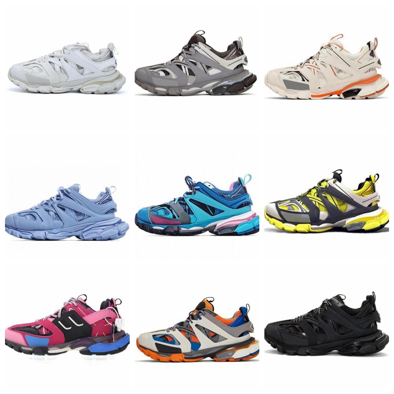 

Luxury Designer 3.0 Sneakers Women Men Trainers Leather Shoes Nylon Printed 3M Triple S Sneaker Platform Fashion Top Quality With Box, Style 30
