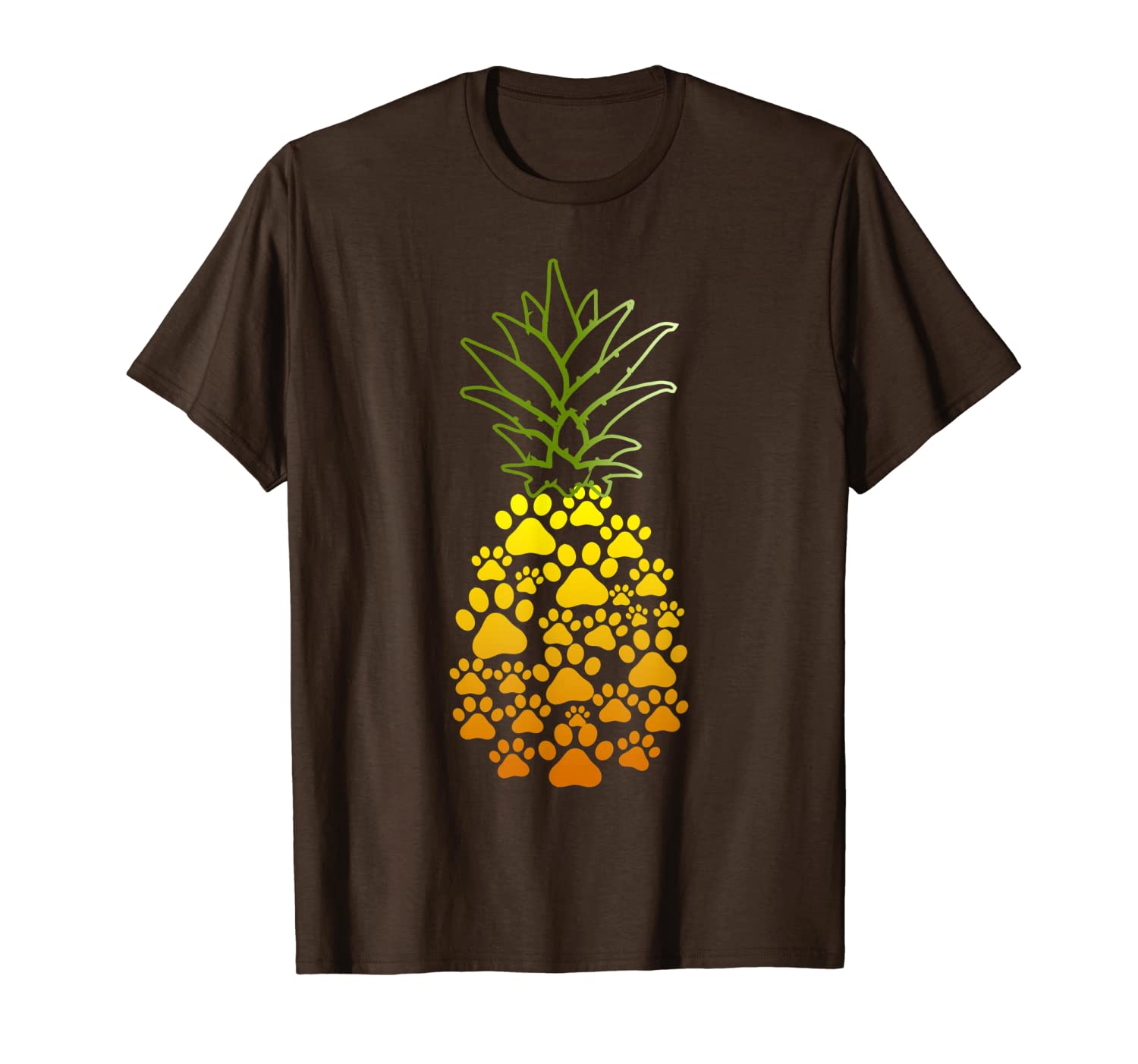 

summer shirt, dog paw pineapple t-shirt, White;black