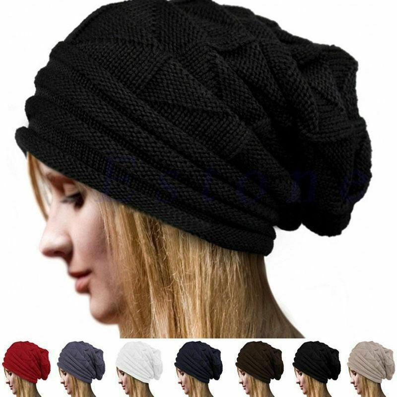 

Beanies Men/Women Plain Knit Wool Winter Oversized Slouch Beanie Hat Baggy Ski Warm Caps