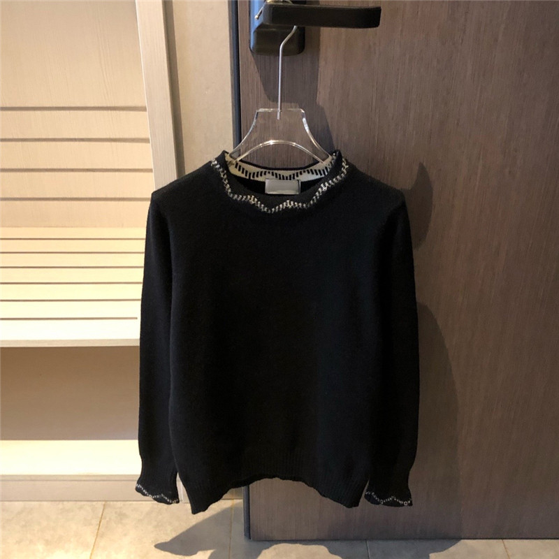 50%off Fashion Petal Designer Collar Autumn Winter Women's Sweater Warm Sweaters White/Black/Navy Blue 3Colors 70913F