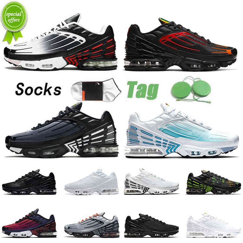 

35-45 Top Quality Men Womens Tn Plus 3 Running Shoes Tuned Mens Sneakers Orange Red Iridescent Mesh Triple White Black Crater Laser Blue Hyper, #7 navy blue 39-45