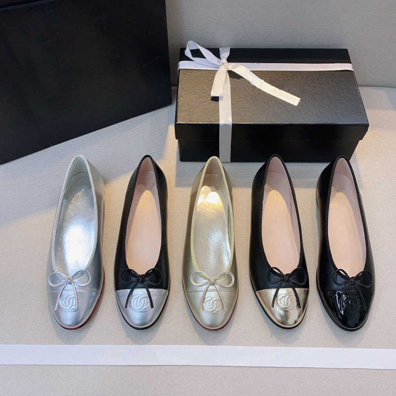 

2021 Spring Small Fragrance Casual Single Shoe Flat Heel Round Head Shallow Mouth Bow Color Matching Ballet Flat Sho, White braided black head