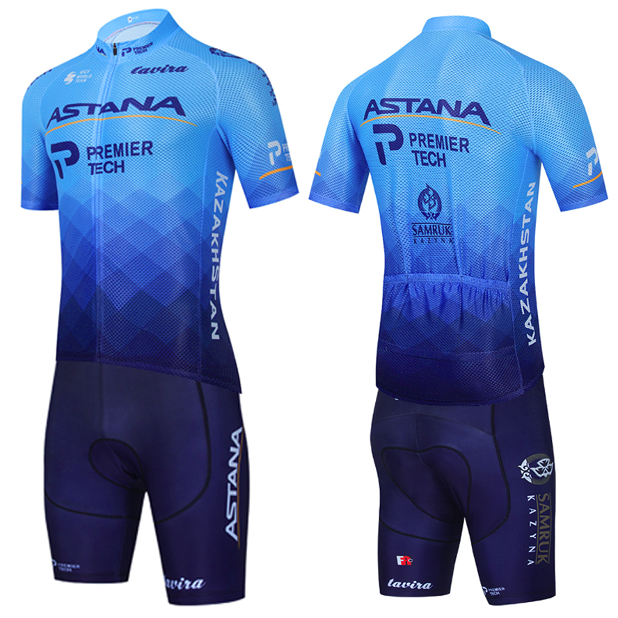 

Men 2021 ASTANA Cycling Jersey 20D Shorts MTB Maillot Bike Shirt Downhill Pro Mountain Bicycle Clothing Suit, Blue