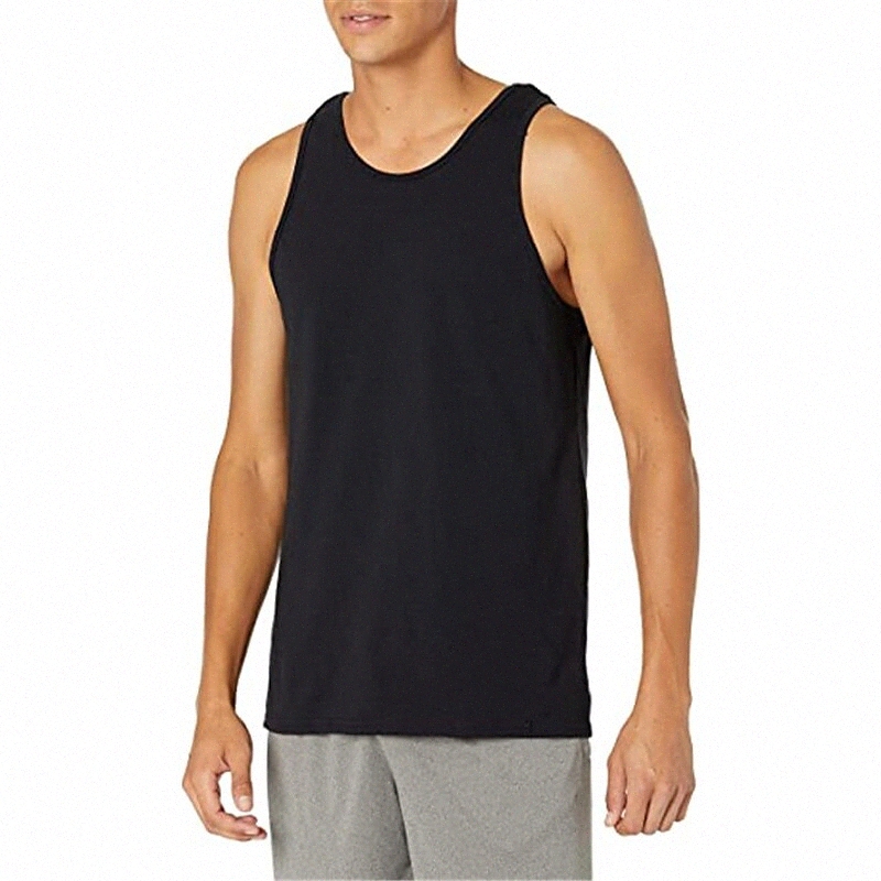 Men's Undershirt Solid Color Crew Neck Casual Daily Sleeveless Tops Lightweight Fashion Big and Tall Sports White Black Gray F3rH#
