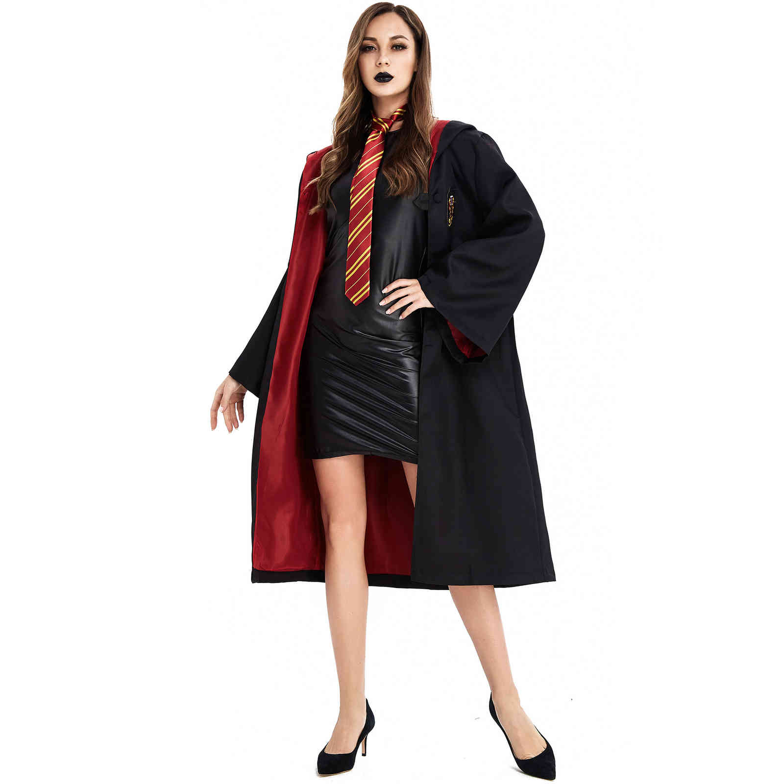 

Harry's Cape Gryffindor school uniform magic costume Harry Potter magic robe cosplay costume, Black