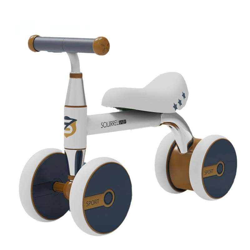 

Doki Toy Baby Walker Balance Bike With 4 Wheels For Ages 12-36 Months Baby Walker Children's Four-wheel Scooter New Fashion