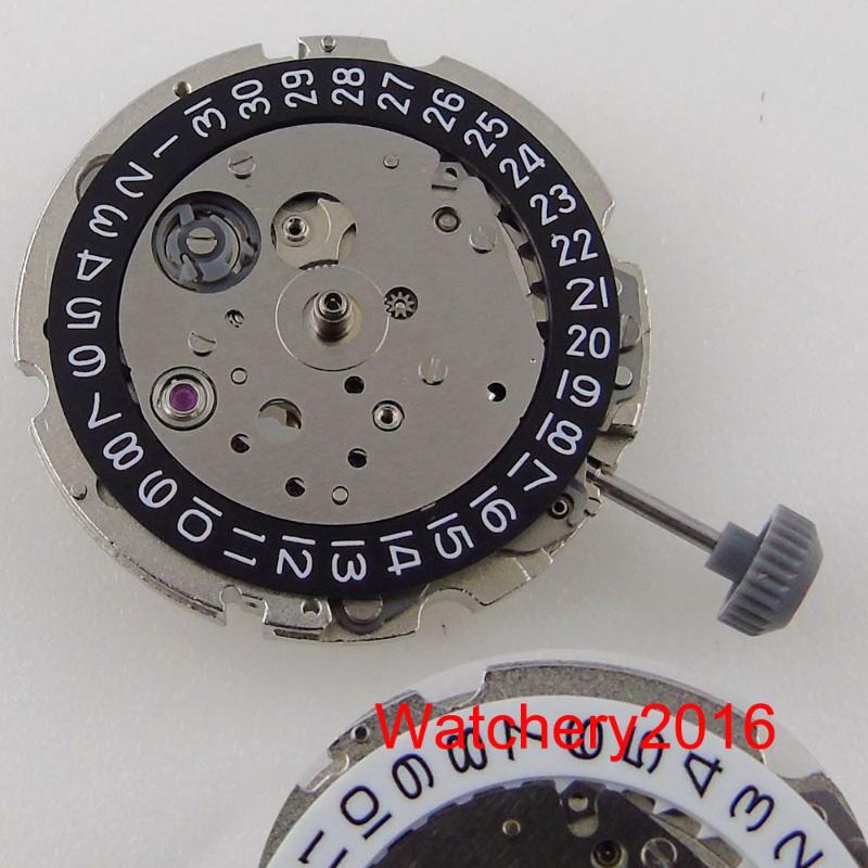 

Repair Tools & Kits 26mm*7.5mm Black Date Circle Japan 21 Jewels MIYOTA 821A Men's Watch Automatic Movement Hack Second Stop Winding Stem