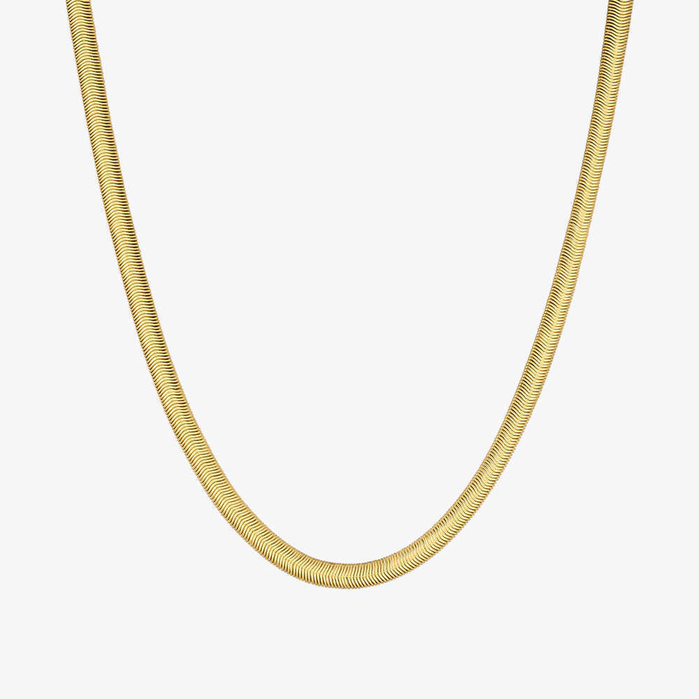 

ENFASHION Goth Snake Bone Necklace Women Gold Color Necklaces Choker Stainless Steel Collier Femme Fashion Jewelry P213224