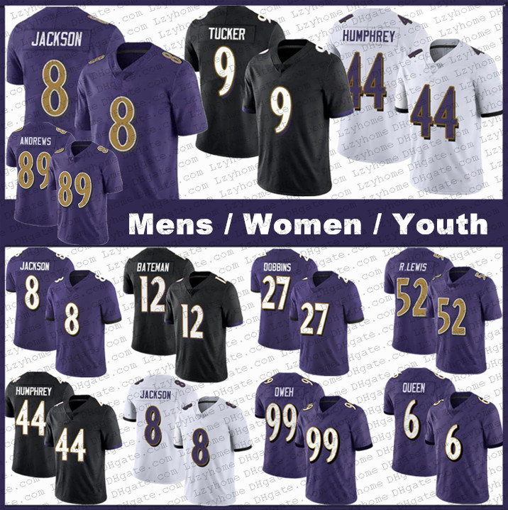 

12 Rashod Bateman 8 Lamar Jackson 6 Patrick Queen Odafe Mark oweh Marlon Humphrey Andrews baltimores on Marquise Brown Justin Tucker Dobbins Lewis Football Jerseys, My store(lzyhome)