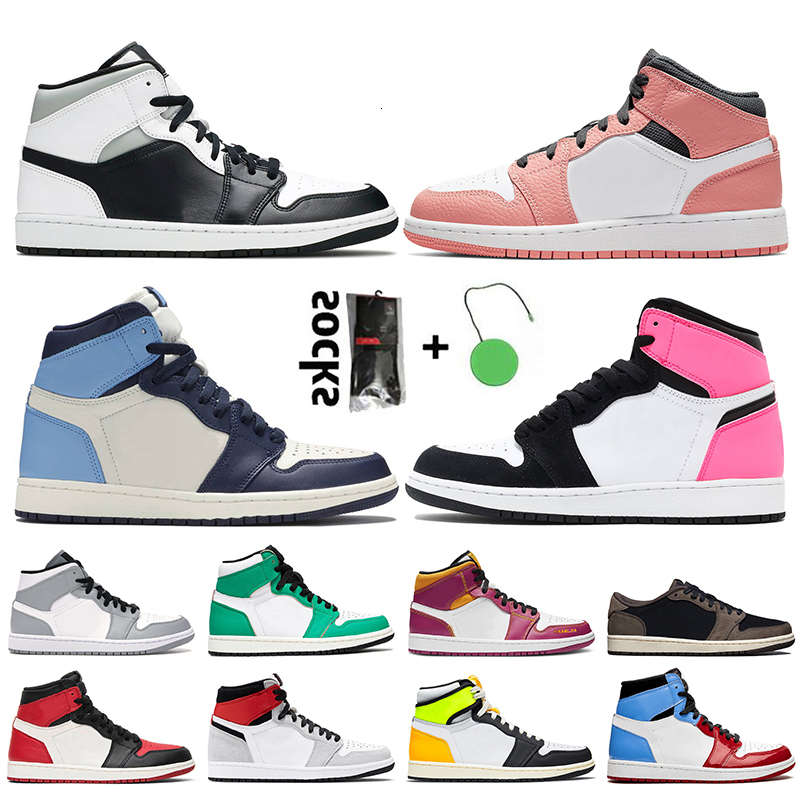 

Jumpman 1 Women Mens Mid Pink Quartz Shadow 1s Basketball Shoes High OG Valentines Day Obsidian Familia Twist UNC Trainers Sneakers us 7-12, Item38 high og shattered backboard 36-46