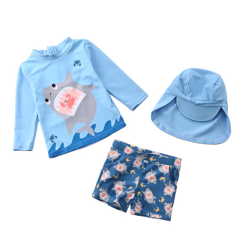 

Children's Swimwear Boys Long Sleeve Split Baby XYY-49 One-Piece Suits