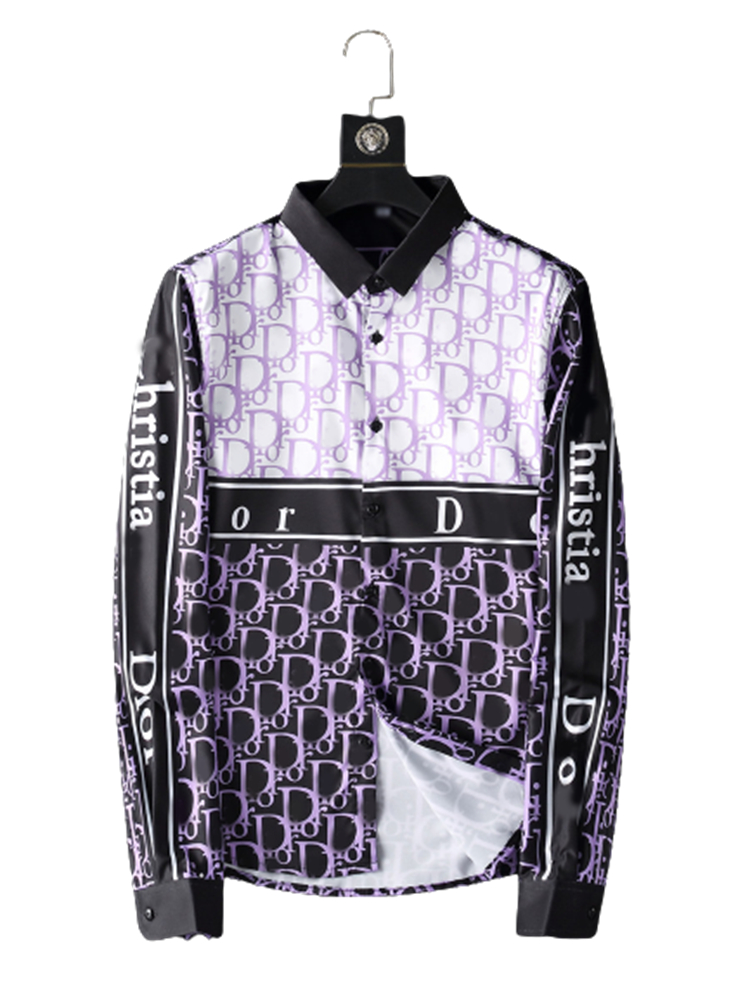 

Luxurys Desingers Men's Dress Business Casual Shirt Sleeve Stripe slim masculine social fashion plaid -4XL@234, White;black