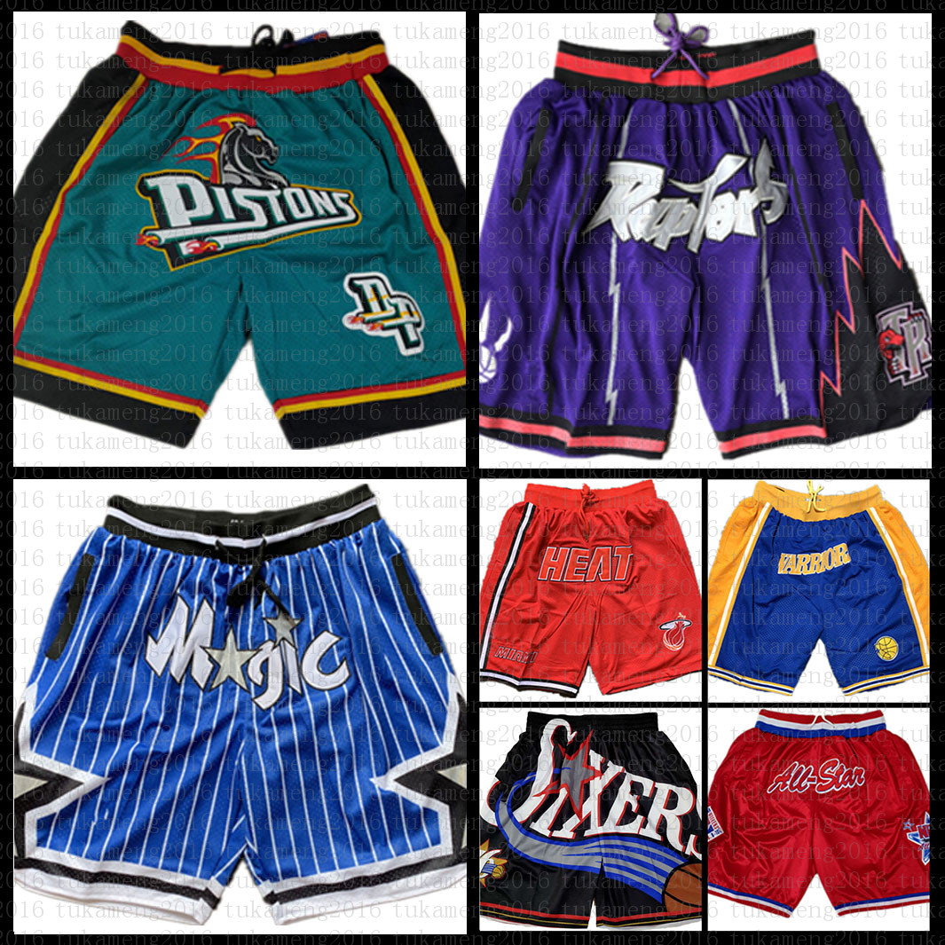 

Detroit Piston Basketball Shorts Boston Celtics Just DON Toronto Raptors Shorts Golden State Warriors Jersey, Black;red