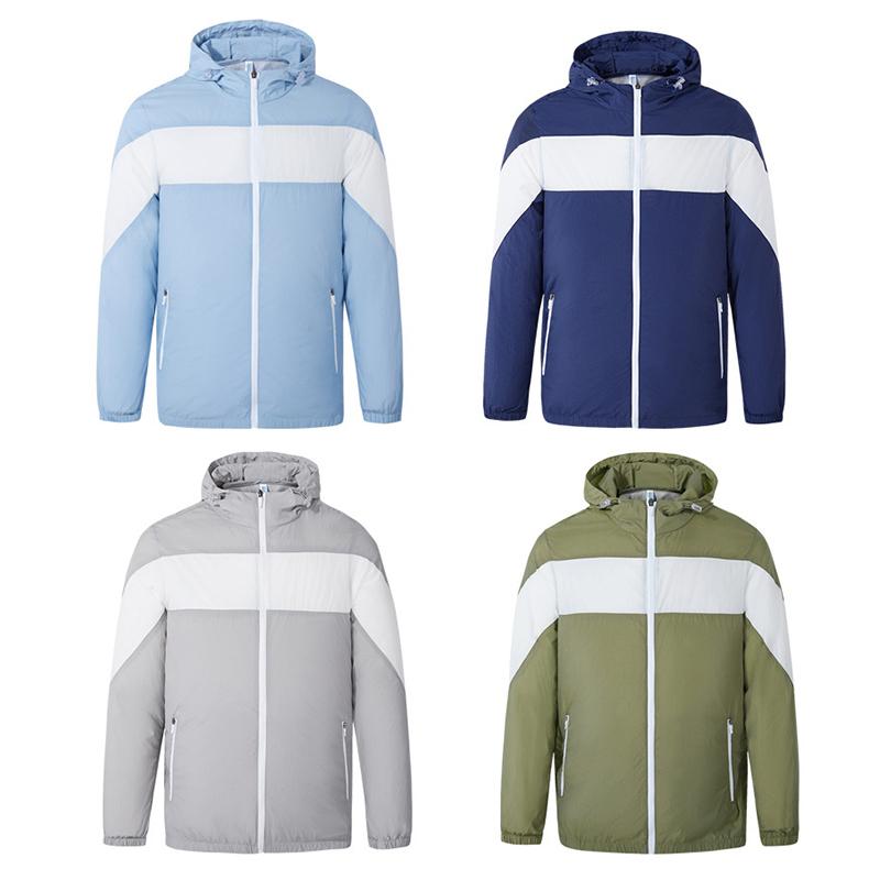 

Men' Trench Coats Ly Unisex Summer Sun Protection Waterproof Clothing With Fan Cooling Air-Conditioning Clothes Outdoor Sports Coat Mens Ja, Gray