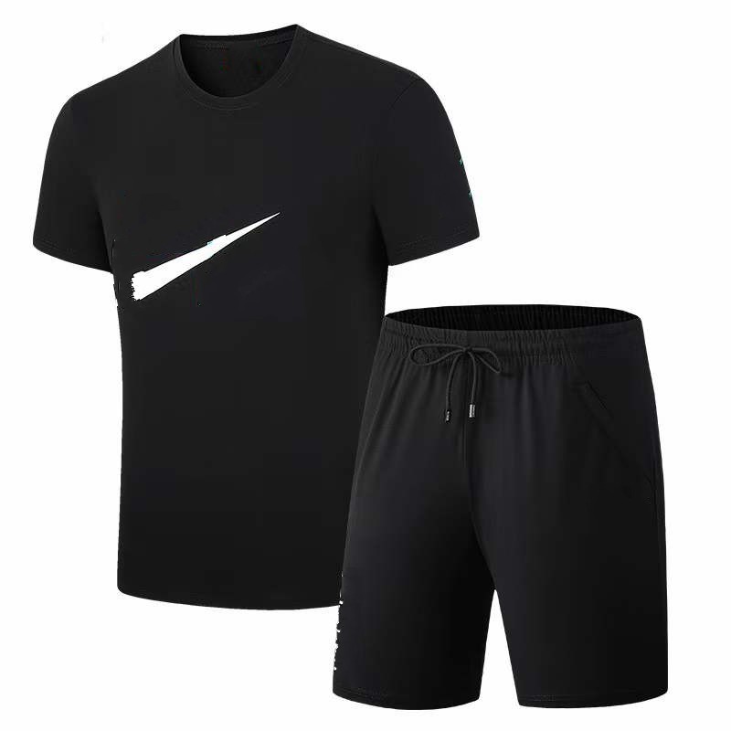 

Fashion Mens summer Tracksuits Men Tee Shirts + Shorts Two Piece Tops Suit Sportswear Set casual Short Sets P0068, Gray