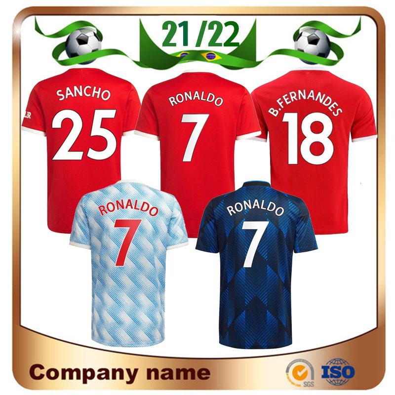 

21/22 Manchester RONALDO RASHFORD POGBA Soccer Jersey 2021 SANCHO Shirt B.FERNANDES R.VARANE LINGARD MARTIAL CAVANI GREENWOOD SHAW kids kit Football Unifor, Away player version