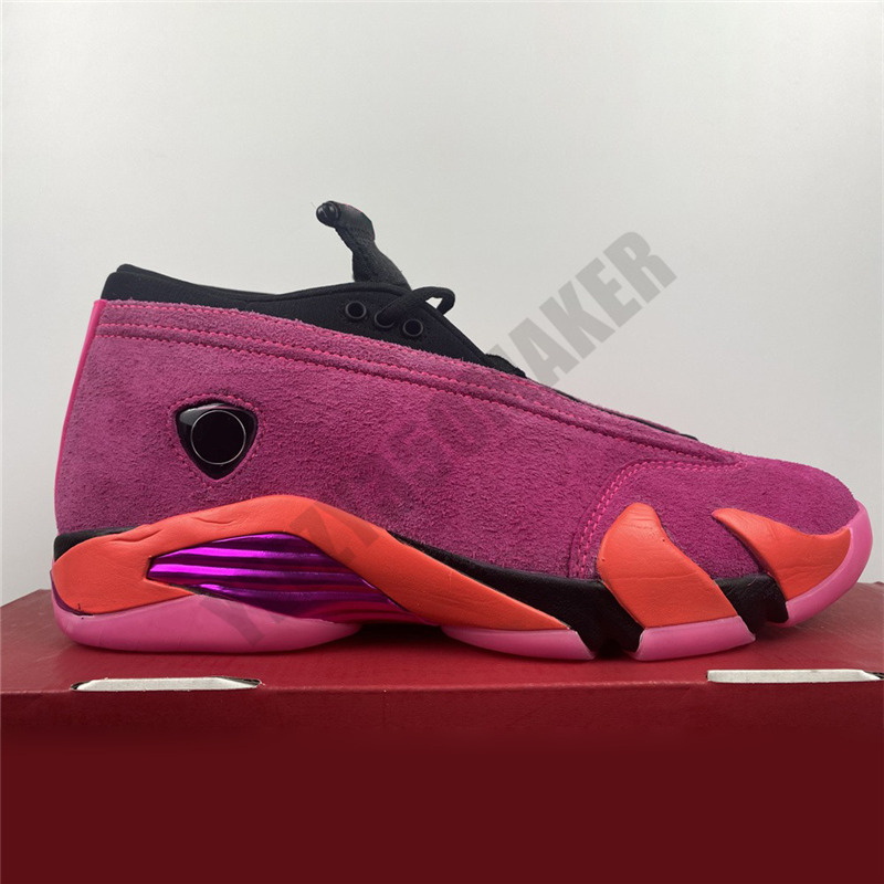 

2021 Low Basketball Shoes Shocking Pink WMNS Jumpman 14 14S Blast Black-Flash Crimson Men carbon fiber Mens Trainer Sports Athletic Sneakers Size 7-13 DH4121-600, Shoe box