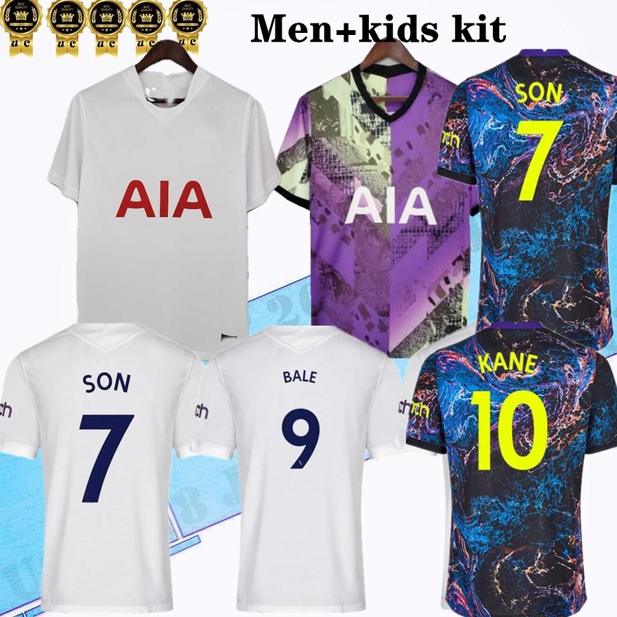 

21 22 DELE SON TOTTENHAM BALE KANE soccer jersey HOJBJERG BERGWIJN LO CELSO SPURS 2021 2022 LUCAS football shirts uniforms men + kids kit sock, Kids kit away