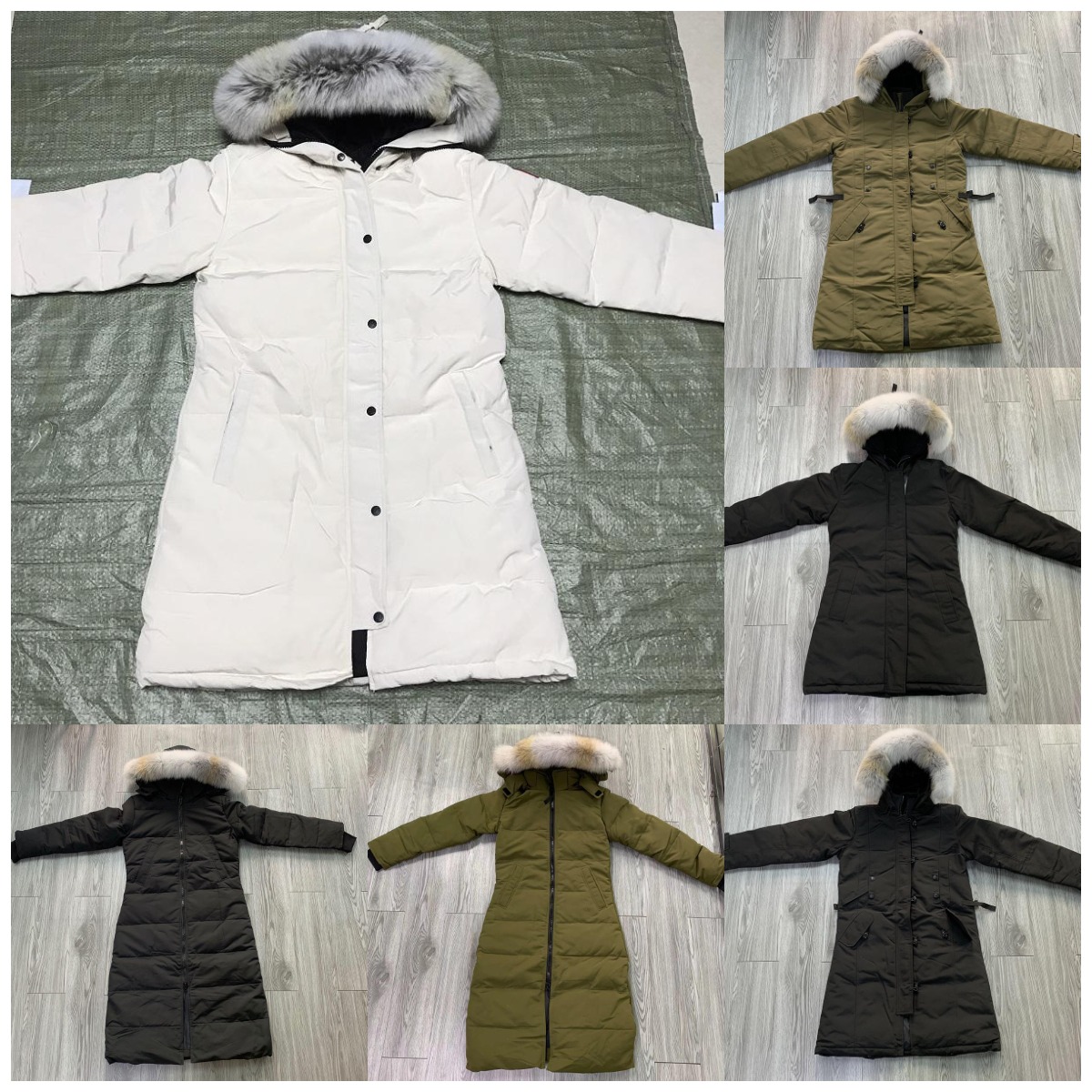 

2021 Women Winter Down Jackets Thicken White Wolf Fur Fourrure Outdoor Fashion Windshield Cold Warm Parkas Female Fluffy hoodie hoodies Coat, Black