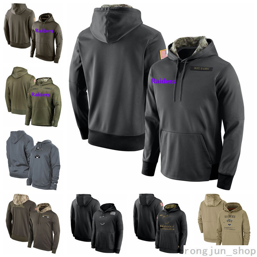 

Top Quality Las VegasRaidersMen Women Youth Football Sweatshirt Tan 2019 Salute to Service Sideline Therma Performance Pullover Hoodie, Black;red