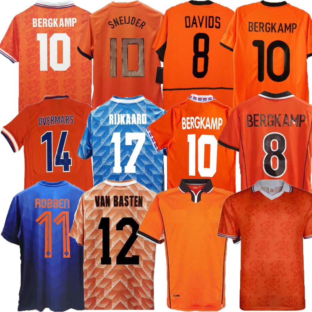 

1978 Retro 1988 Netherlands Soccer Jersey 2012 Van Basten 2000 2002 1998 1994 Holland 2010 football shirts BERGKAMP 1996 Gullit Sneijder DAVIDS Rijkaard Cruyff, 2010 away