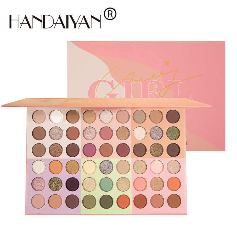 

HANDAIYAN Eyeshadow Cosmetics 54 Colors Matte Shimmer Eye Shadow Palette Glitter Pigment Waterproof Eyes Make Up