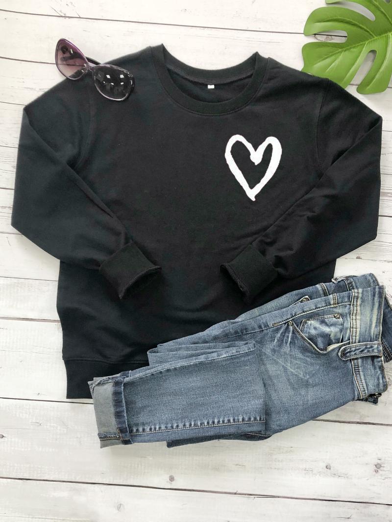 

Women's Hoodies & Sweatshirts Valentines Pullover Love Heart Women Sweatshirt Unisex Sweats Day Gift Outfits Tops, Pink