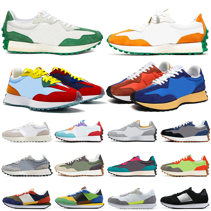 

Women Mens New327 Balances Running Shoes Jogging Sports Outdoor Trainers Pride Navy Blue Grey Lime Green White Black Silver New-327 Off Desi