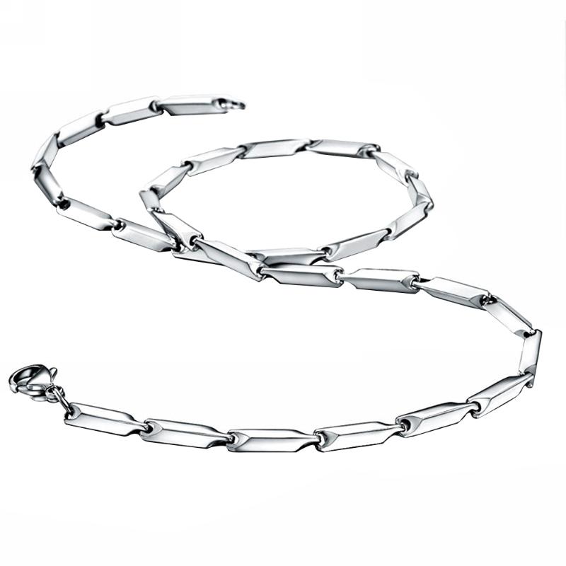 

Chokers Men's Different Width Necklace Stainless Steel Chain Simple Punk Wild