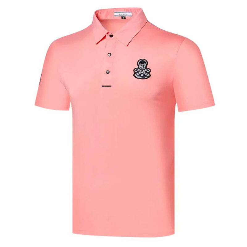 

Summer Golf Shirts Men Clothes Short sleeve T-Shirt Badminton Running baseball Outdoor Sport Leisure Polos Shirt, White