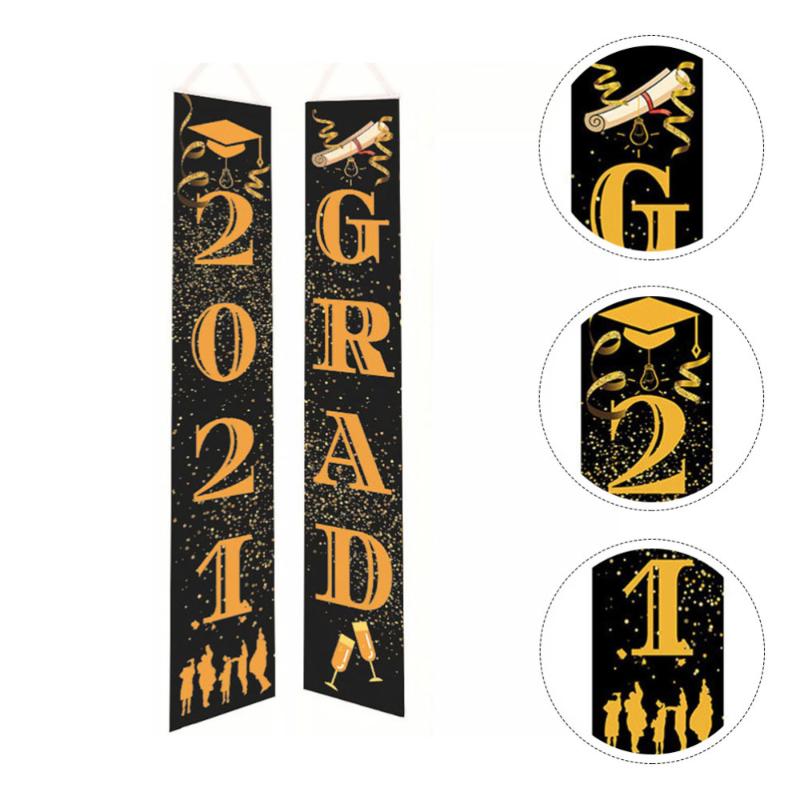 

Pair Grad Elements Design Couplets Door Curtain Graduation Party Decorations & Drapes