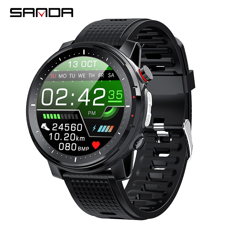 

2021 Full Touch 360*360 HD Screen ECG Smart Watch Men IP68 Waterproof Blood Pressure Heart Rate Sport Smartwatch Bluetooth 5.0g, Black