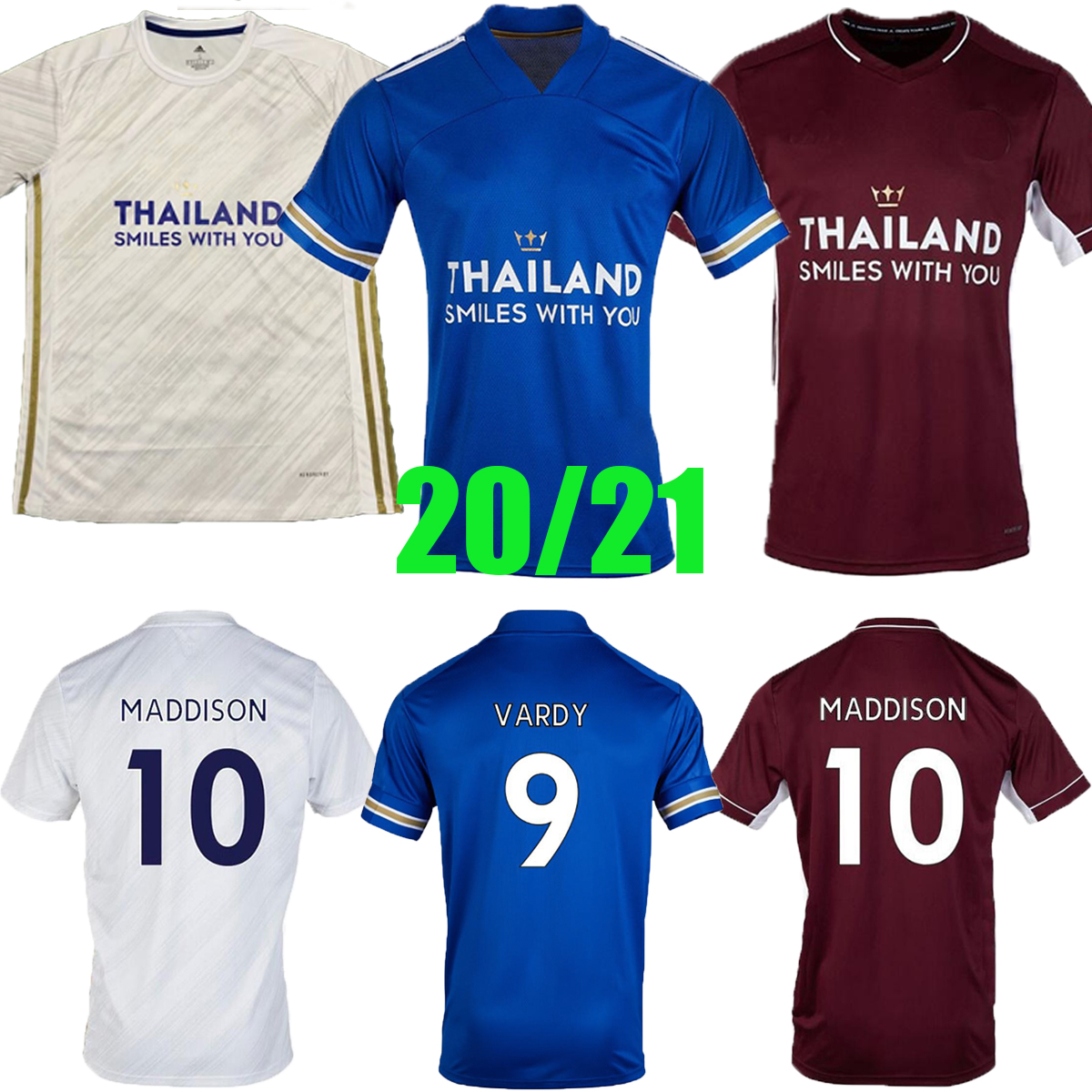 

Adult 2021 Thailand Leicester soccer jerseys Home Away CITY VARDY MADDISON TIELEMANS NDIDI 20 21 football shirt, Black