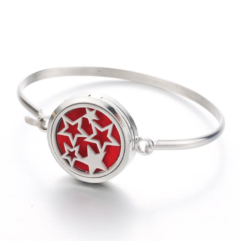 Charm Bracelets Diffuser Locket Bracelet Star Stainless Steel Bangle Magnetic Randomly Send 1pcs Oil Pads As Gift-image-705209518
