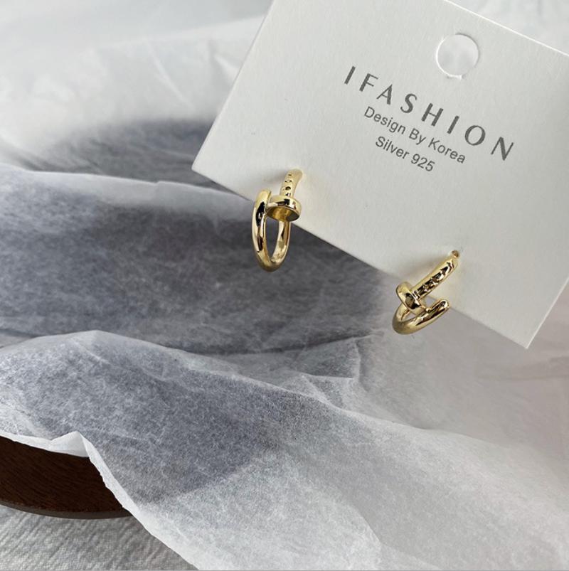 

Hoop & Huggie Metal Snag Earrings Stainless Steel Simple Knot Twist For Women Statement Pendant Jewelry 2021