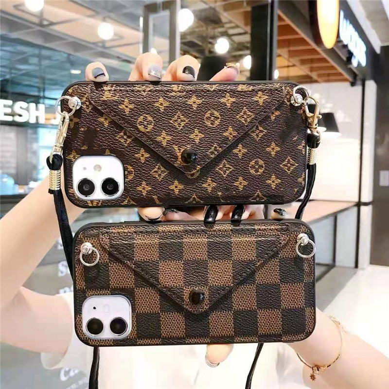 

Luxury Crossbody Card Pocket Wallet Case For iPhone 11 12 Pro Max 7 8 Plus SE 2020 Leather Strap Back Cover For iPhone X XR XS Max Case