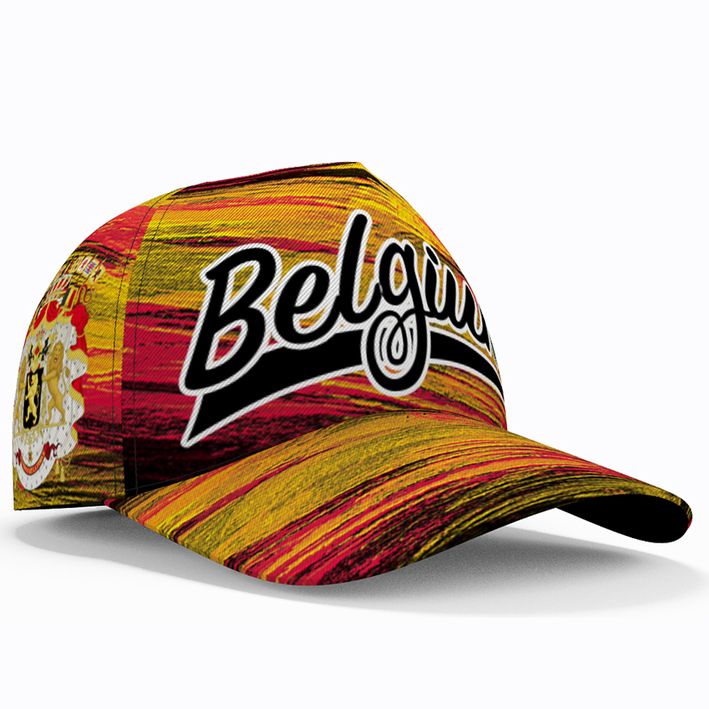 

Belgium Baseball Cap 3d Custom Made Name Belgie Team Logo Be Hat Bel French Travel Belgique Nation Belgien Flag Fishing Headgear, 1002