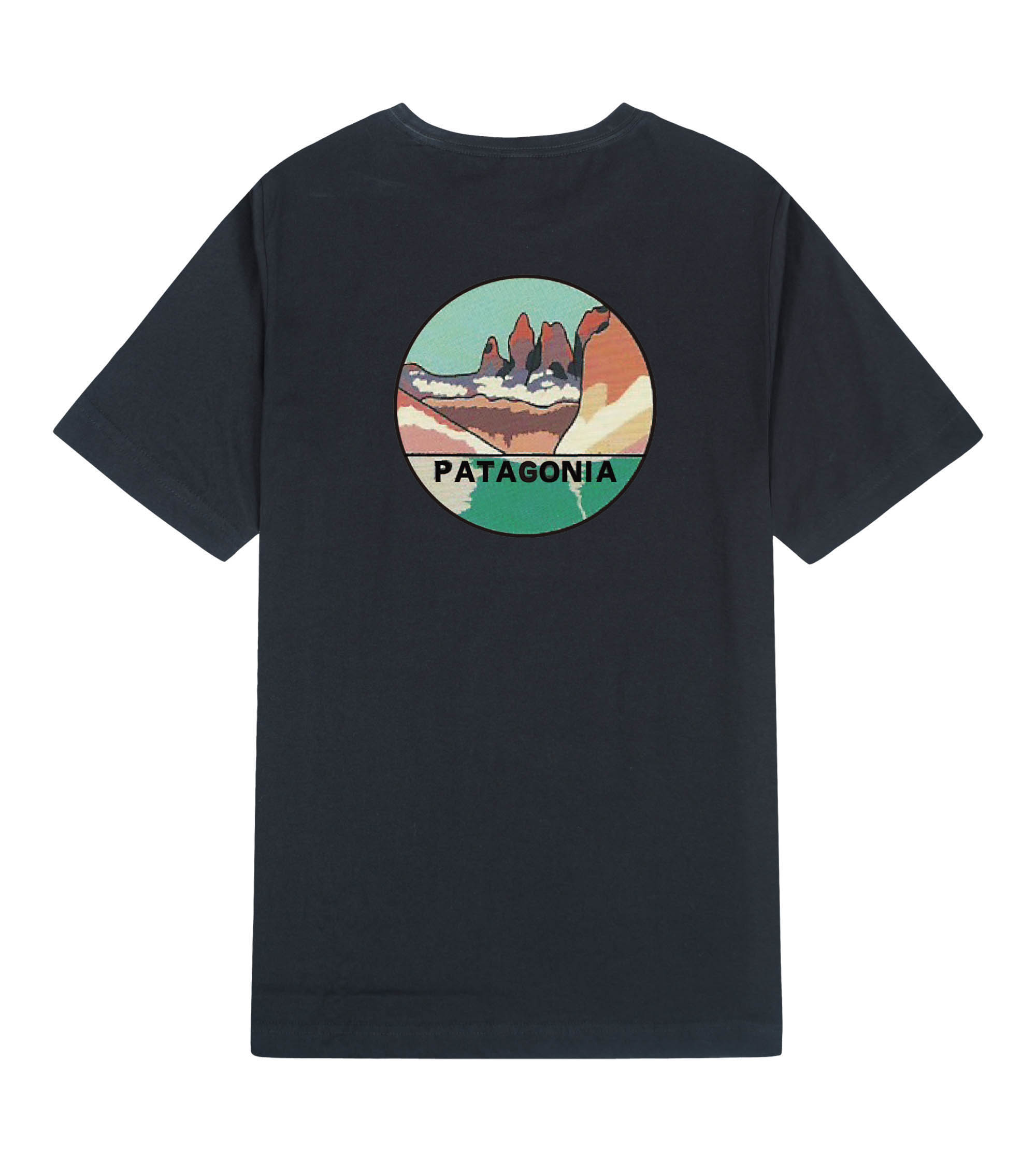 

Mens Designer Tshirts Summer Men and Women Men's t shirts Round cartoon pattern mountains green T-Shirts Short Sleeve Top Tees Patago Clothes Size M, White