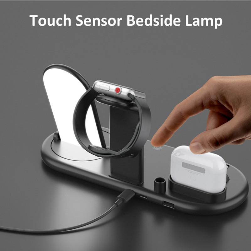 

Wireless Fast Charging Mobile Phone Accessory With Pen Slot Illuminated Solid Color ABS Holder Cell Mounts & Holders, Black